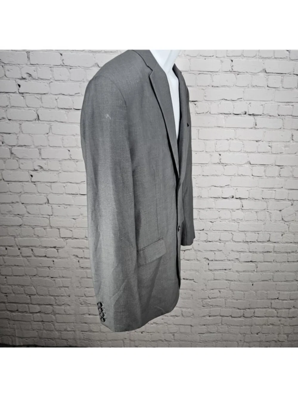 Perry Ellis Grey Slim Fit 2 Button Double Vented Notch Blazer Sport Coat 44R